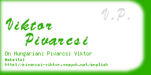 viktor pivarcsi business card